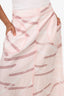 Lee Mathews Blush Printed Linen Midi Skirt Size 2