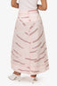Lee Mathews Blush Printed Linen Midi Skirt Size 2