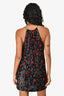 Saint Laurent Black Sequin Red Lip Mini Halter Dress Size S