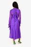 N.21 Purple Silk Long Sleeve Sheer Maxi Dress Size 44