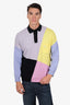 Loewe Blue/Yellow Colour Block Wool Oversized Polo Sweater Size XS Mens