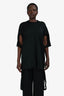 Burberry Black Cotton Dropped Cut-Out T-Shirt Size M Mens