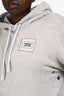 Burberry 2023 Grey Stretch Knit Sleeve Patch Logo Hoodie Size M Mens