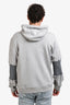 Burberry 2023 Grey Stretch Knit Sleeve Patch Logo Hoodie Size M Mens