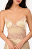 Dolce & Gabbana Vintage Yellow/Blush Silk Lace Slip Dress Size 38