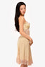 Dolce & Gabbana Vintage Yellow/Blush Silk Lace Slip Dress Size 38