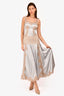 Dolce & Gabbana Vintage Blue/Cream Silk Lace Slip Dress Size 38