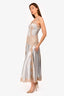 Dolce & Gabbana Vintage Blue/Cream Silk Lace Slip Dress Size 38