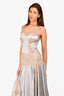 Dolce & Gabbana Vintage Blue/Cream Silk Lace Slip Dress Size 38