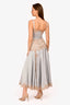 Dolce & Gabbana Vintage Blue/Cream Silk Lace Slip Dress Size 38
