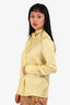 Valentino Yellow Silk Long Sleeve Blouse Size 38