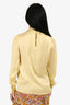 Valentino Yellow Silk Long Sleeve Blouse Size 38
