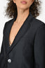 DSquared2 Black Wool/Silk Single Breasted Blazer Size 44
