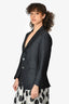 DSquared2 Black Wool/Silk Single Breasted Blazer Size 44