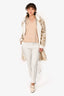 Mr & Mrs Italy White/Gold Embroidered Coat Size XS