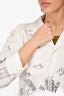 Marni White Cotton 'Drawing' Printed Button Down Shirt Size 40