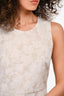 Burberry Light Grey Floral Sleeveless Midi Dress Size 42