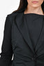 Lida Baday Black Cinched Waist Blazer Size 6