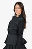 Lida Baday Black Cinched Waist Blazer Size 6