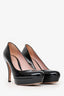 Gucci Black Patent Leather Platform Pumps Size 37