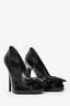 Gucci Patent Leather Bow Peep Toe Heels Size 37.5
