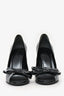 Gucci Patent Leather Bow Peep Toe Heels Size 37.5