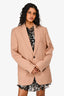 Dries van Noten Tan Wool Single Breasted Oversized Blazer Size 50