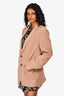 Dries van Noten Tan Wool Single Breasted Oversized Blazer Size 50