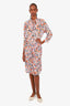 Marni Lilac/Orange Silk Floral Print Dress Size 42