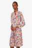 Marni Lilac/Orange Silk Floral Print Dress Size 42