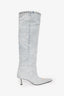 Alexander Wang Light Blue Wash Denim Knee High Viola Slouchy Denim Boots Size 35.5