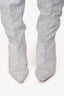 Alexander Wang Light Blue Wash Denim Knee High Viola Slouchy Denim Boots Size 35.5