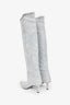 Alexander Wang Light Blue Wash Denim Knee High Viola Slouchy Denim Boots Size 35.5