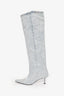Alexander Wang Light Blue Wash Denim Knee High Viola Slouchy Denim Boots Size 35.5