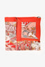 Hermès Red/Orange Printed Silk 'Animapolis' 140cm Scarf