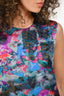 Erdem Blue/Pink Silk Sleeveless Slip Dress Size 6