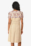 Prada Purple Embroidered Flax Cotton Shift Dress Size 42