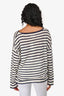 Nili Lotan Navy/Cotton Linen Striped Crewneck Sweater Size XS