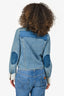 Maison Marigela Blue Patchwork Denim Zip-Up Jacket Size 40