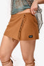 Prada Tan Cashmere Wrap Mini Skirt Size 40