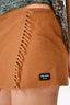 Prada Tan Cashmere Wrap Mini Skirt Size 40