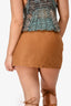 Prada Tan Cashmere Wrap Mini Skirt Size 40