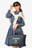 Pre-Loved Chanel™ 2013-14 Navy Denim Deauville Tote (As Is)