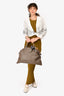 Bottega Veneta Brown Leather Intrecciato Convertible Maxi Top Handle