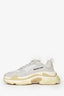 Balenciaga White Leather Triple S Sneakers SIze 40