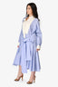 Loewe Blue/White Long Sleeve Shirt Dress Size 40