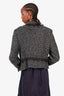Escada Black/Multicolor Tweed Lace Trimmed Blazer Size 44