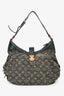 Louis Vuitton Black Denim Light Wash Monogram Hobo Bag With Strap