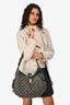 Louis Vuitton Black Denim Light Wash Monogram Hobo Bag With Strap
