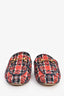 Gucci Blue/Red Tweed Horsebit Loafers Size 37